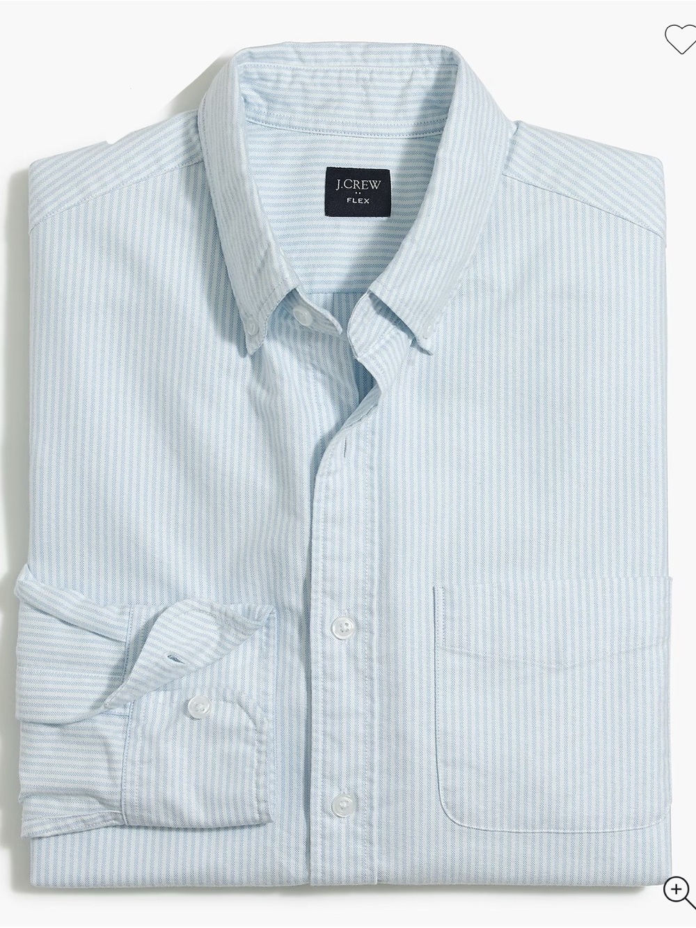 J. Crew Factory Light Blue Striped Cotton Button-Down Shirt - Picture 2 of 3